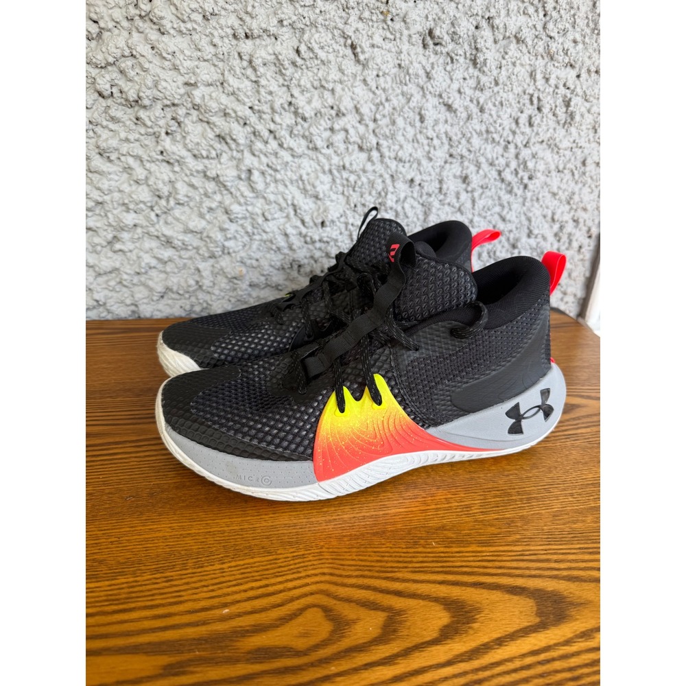 Under Armour Embiid 1 Basketball Shoes Mens 12.5 Black Grey Red 3023086-001